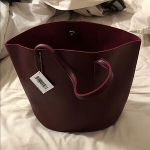 Elegant Burgundy Tote Bag